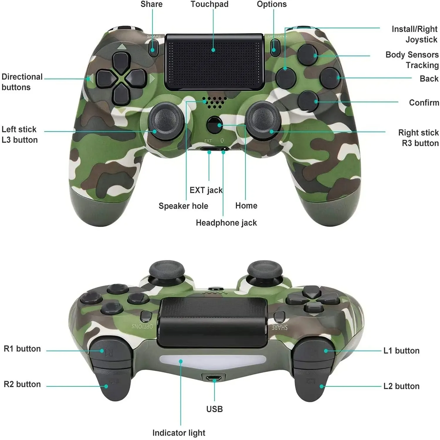 Беспроводной контроллер для SONY PS4/Slim/Pro
