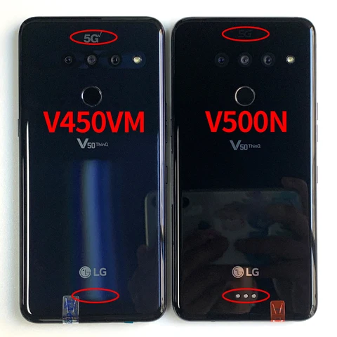 Оригинальный разблокированный сотовый телефон LG V50 ThinQ V450PM/V500N 5G 6,4 дюйма Φ 6 ГБ + 128 ГБ Octa Core Dual Front 3 Rear Camera