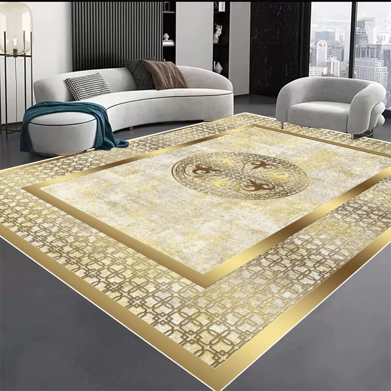 

Ковры в скандинавском стиле с золотой геометрией