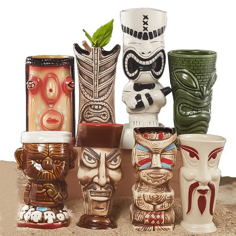 60 видов гавайская чашка Tiki керамические Коктейльные бокалы барные для вина