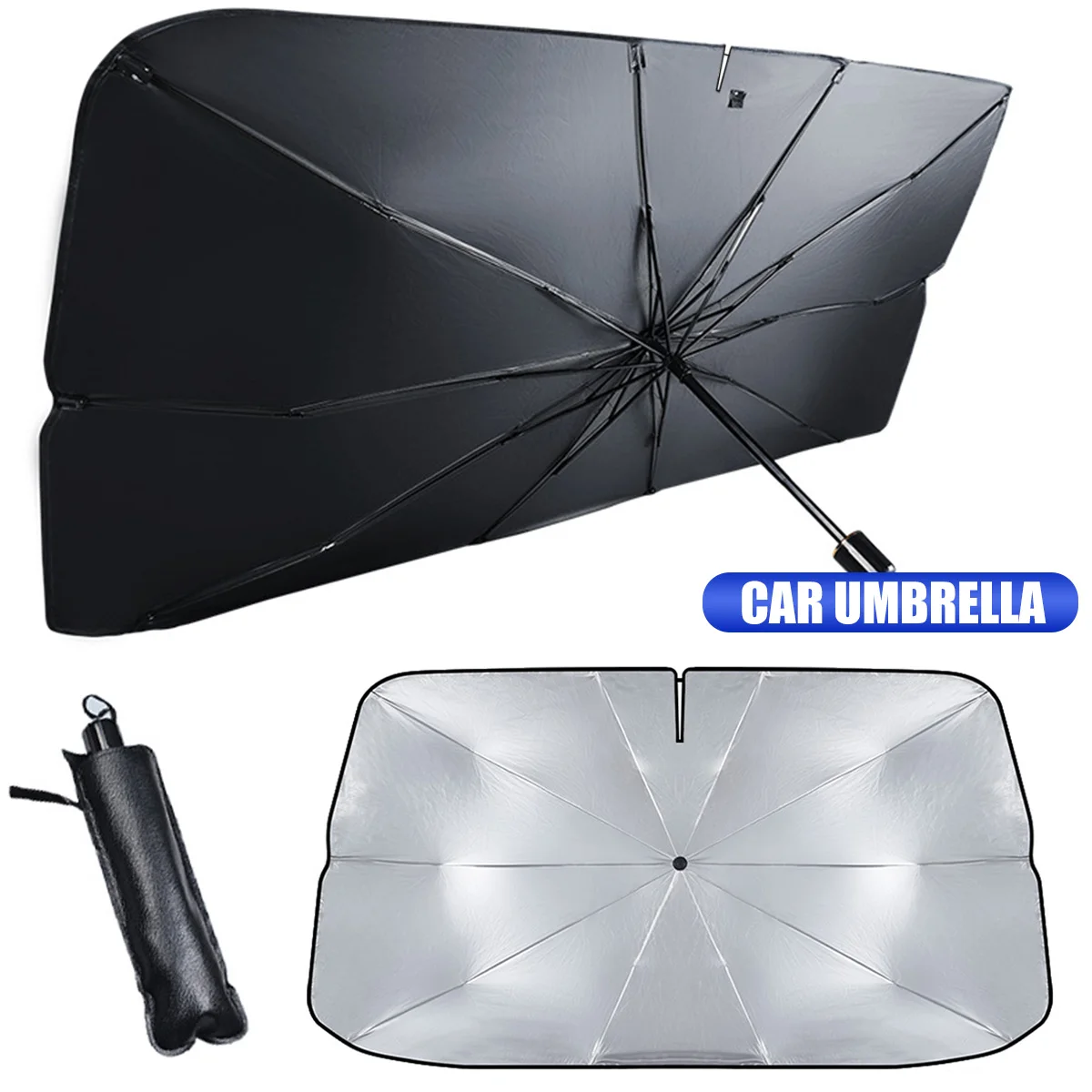 

Car Windshield Sun Shade Umbrella Foldable Front Windscreen Heat Sun Visor Protector