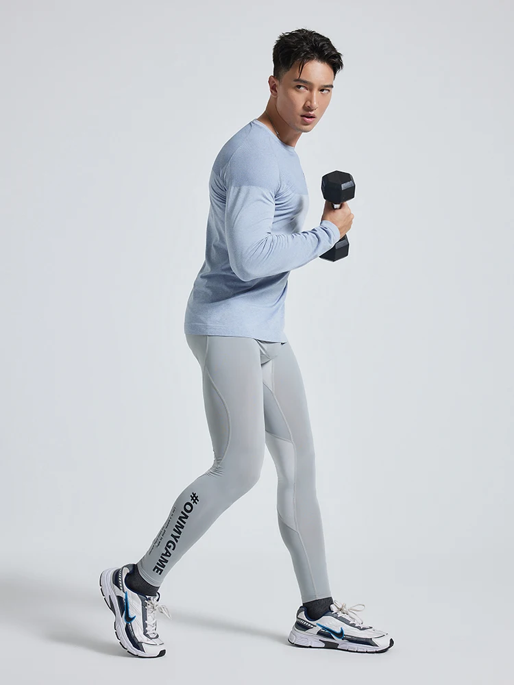 Мужские синие облегающие тренировочные Джоггеры для фитнеса