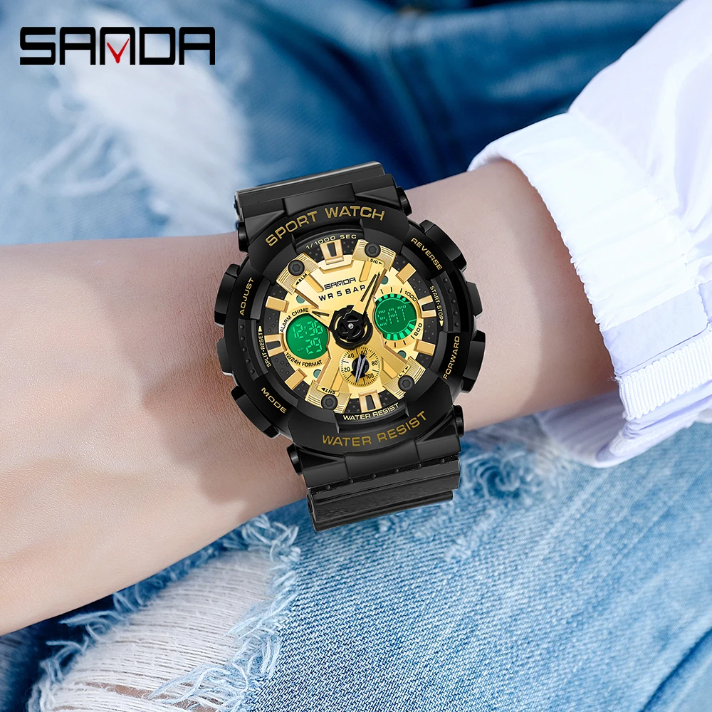 SANDA Couples Wristwatch Digital Sport Waterproof Watch Man Fashion Military Equipment Orologio Uomo Consumer Electronics Watch