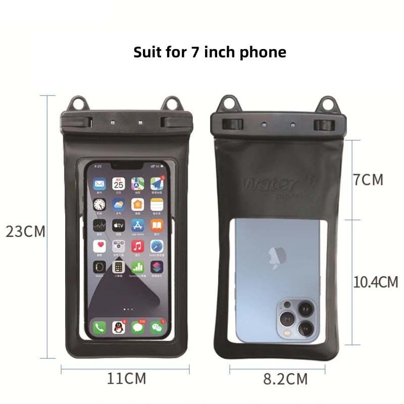 Waterproof Dry Bag for 7 inch phone Swimming Pack Beach Water Floating Sack Sport Canoe Kayaking Rafting Boating River Trekking
