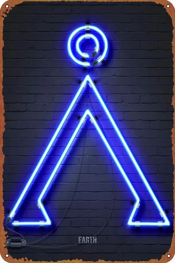 Звездная неоновая вывеска постер винтажный милый металлический знак подарок