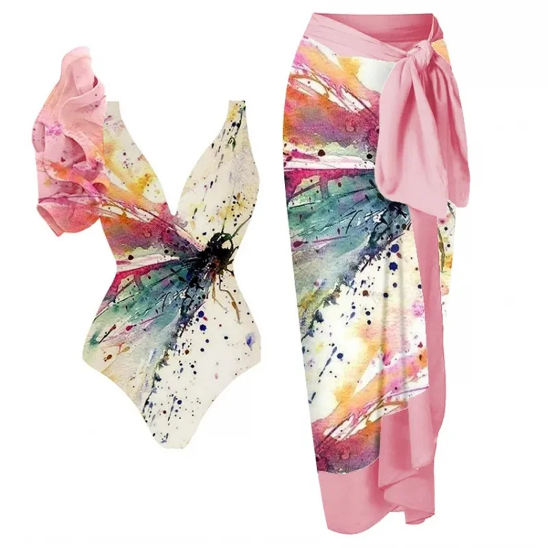 

Two Piece Sets Swimsuit Cover-up Women Clothes Crop Tank Tops Bodysuits And Skirt Fitness Skinny Outfit 2 Piece Suit 2023 Summer