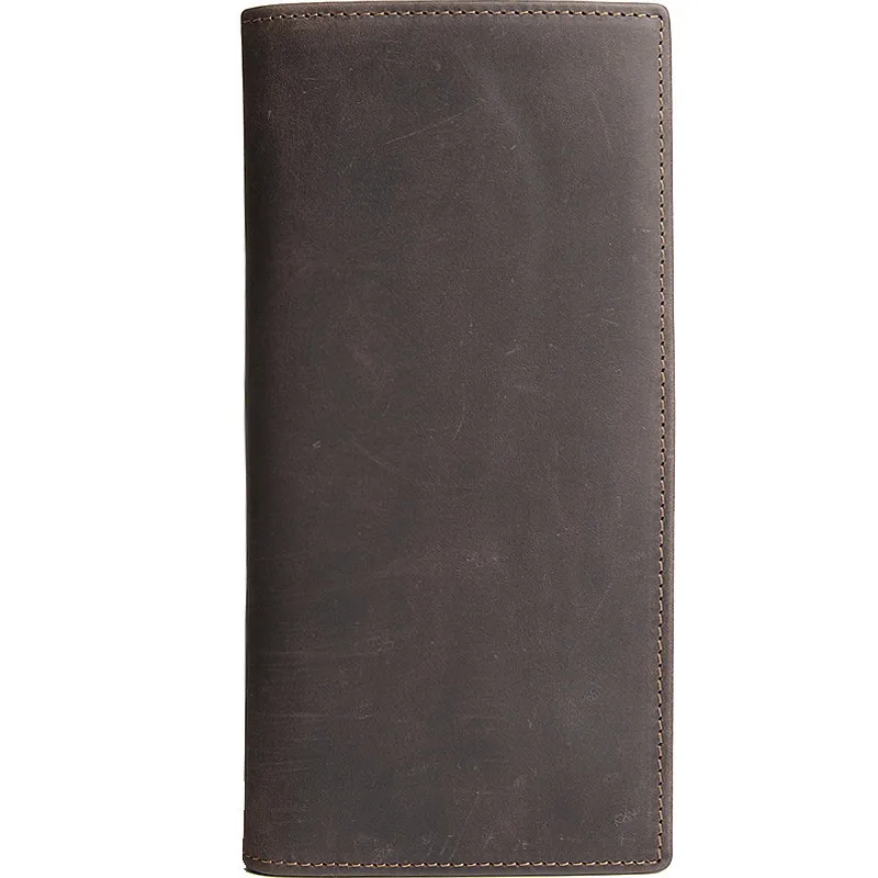 

2022 New Men Long Genuine Leather Wallet Multiple Card Slots Business Casual Clutch Bag Cow Leather Wallet Men's Gift