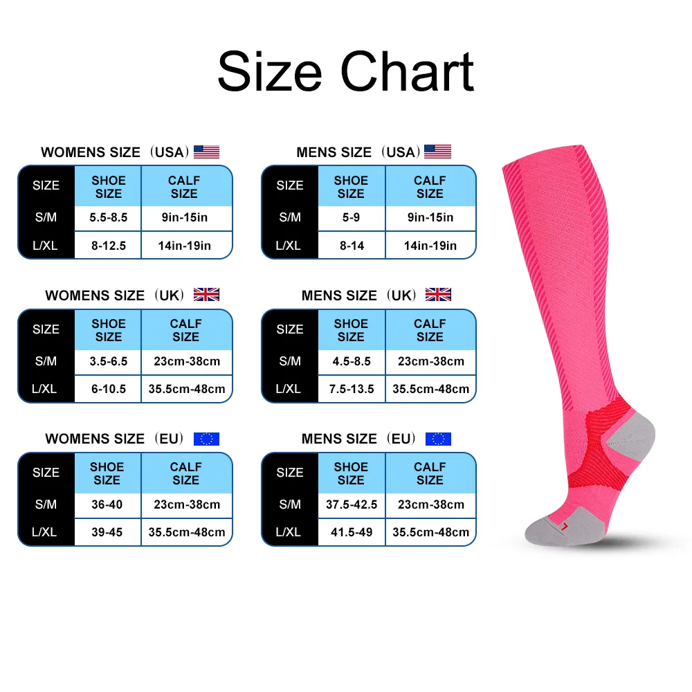 Professional Sports Compression Socks 4 PAIRS Outdoor Cycling Mountaineering Marathon Running Sock Nurse Socks Compression Socks