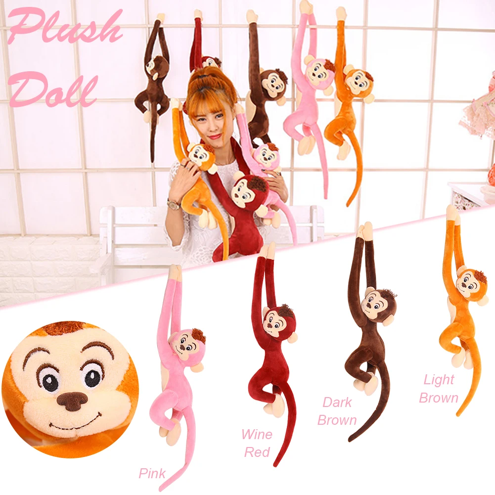 

65CM Cute Long-Armed Monkey Shaped Plush Toy Monkey Long Arm Tail Soft Plush Hanging Doll Toy Home Decor Curtains Hanger