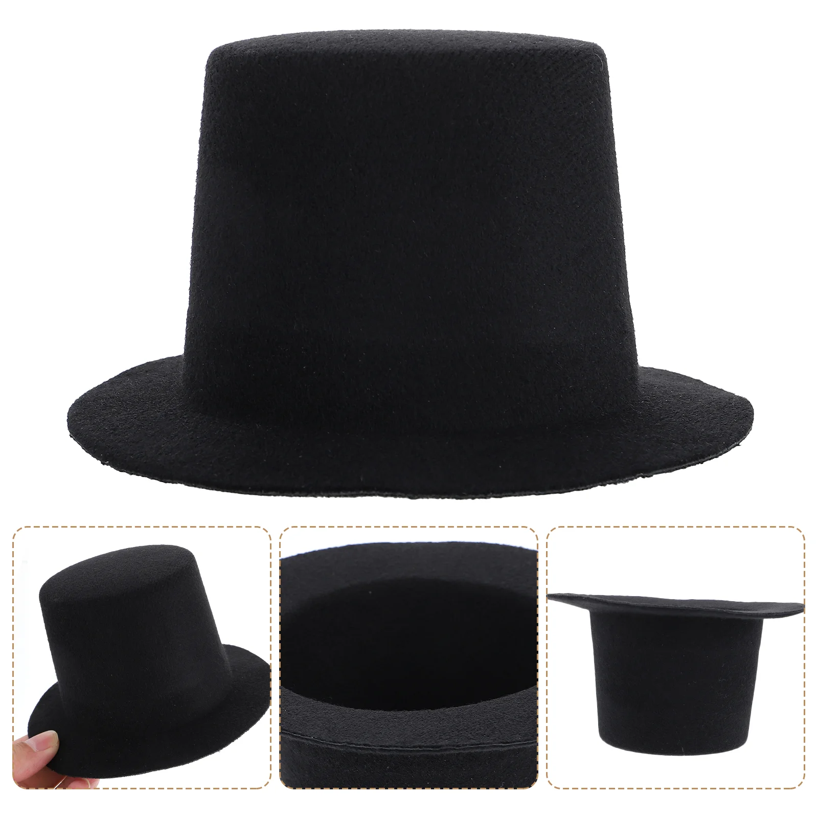 

Hatsminihatcrafts Diy Miniature Snowman Craft Magician Party Bottleaccessories Black Tiny Decormakingfelt Supplies Formal