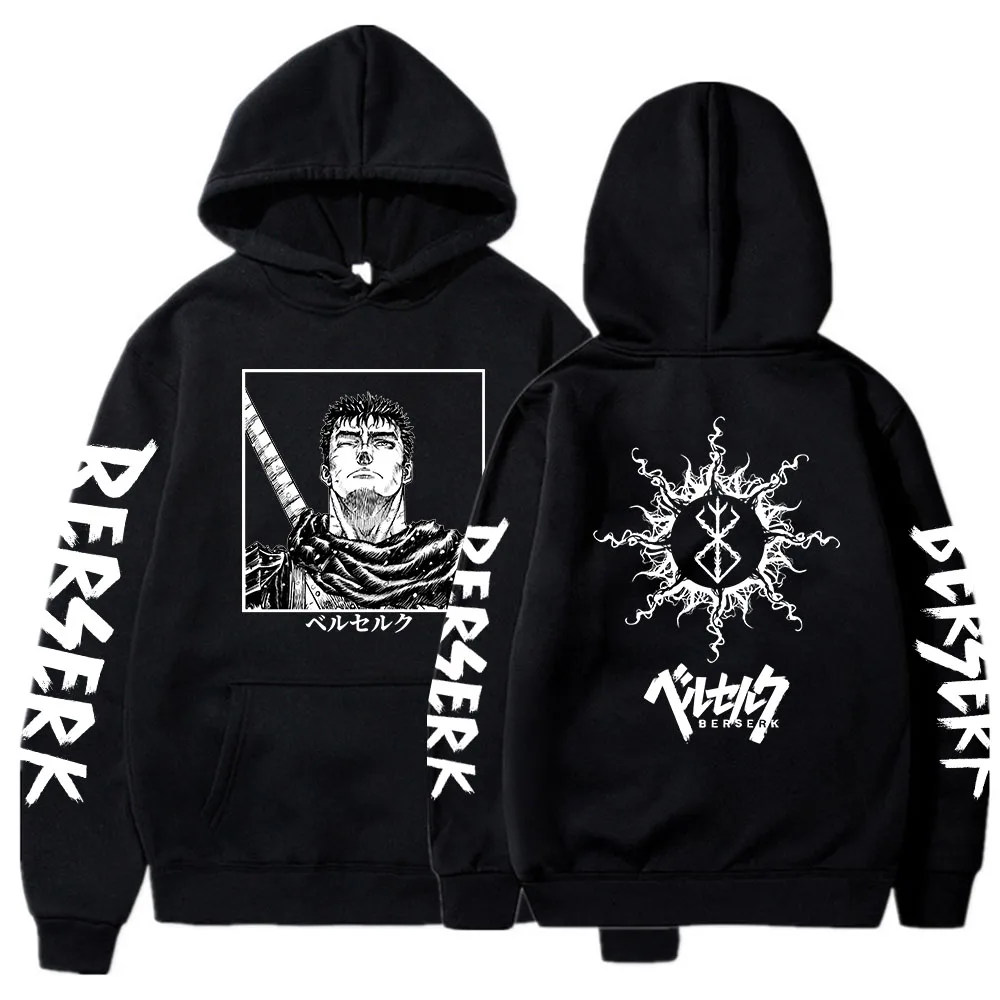 

Berserk Guts Hoodies Japanese Anime Graphic Harajuku Gothic Hoody Men Unisex Hip Hop Streetwear Manga Sweatshirt Male Sudaderas