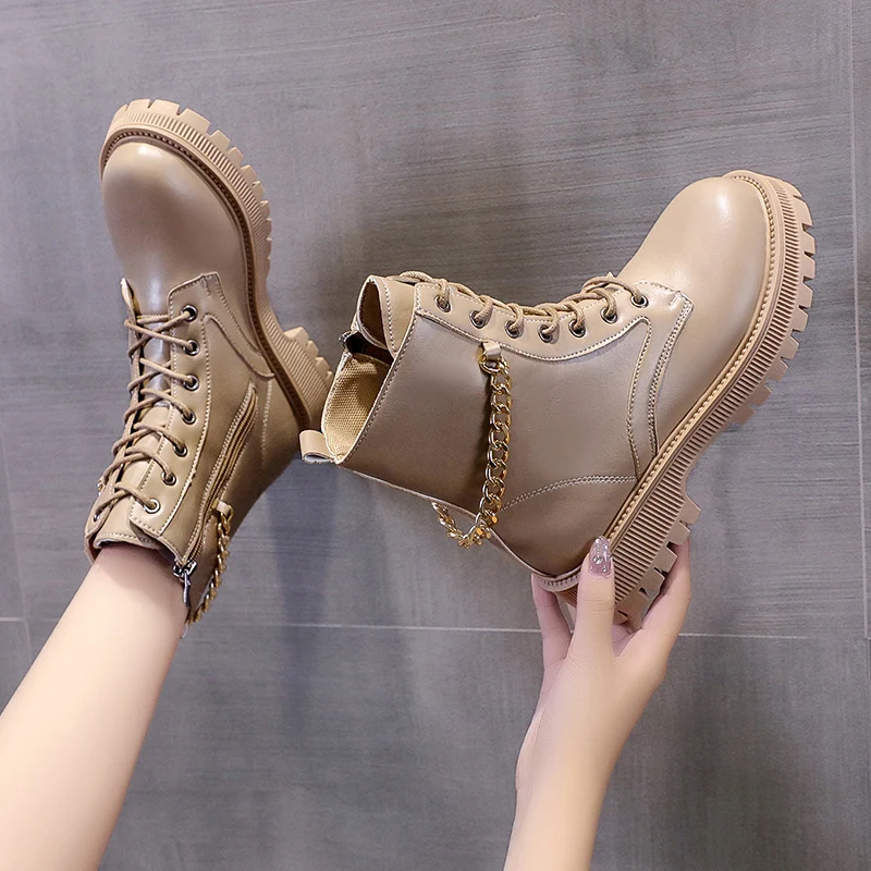 

Женские ботинки челси на плоской подошве, с круглым носком, на молнии