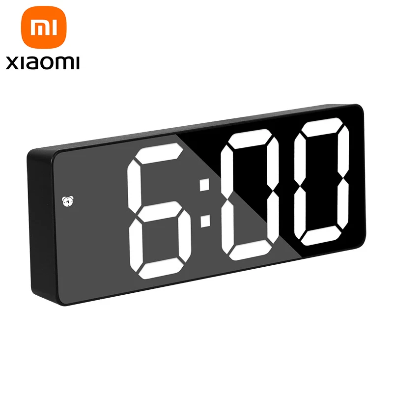 

New Xiaomi LED Clock Modern Simple Ins Student Electronic Plug-in Alarm Clock Mirror Large Screen Living Room Bedroom Dorm Clock