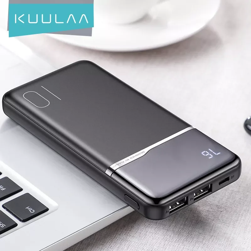 

2023NEW KUULAA Power Bank 10000mAh Portable Charging PowerBank 10000mA PowerBank USB External Battery Charger For Xiaomi Mi iPho