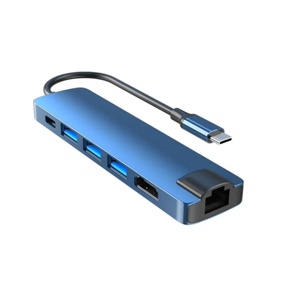 

USB-концентратор 6 в 1, совместимый с HDMI, RJ45, USB 3,0
