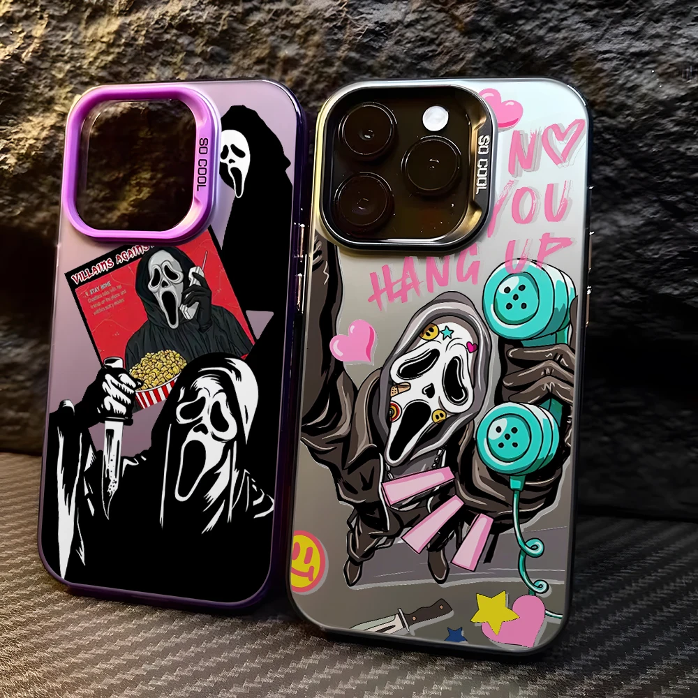 Чехол для телефона Scary Scream Ghost Xiaomi Mi 14 13 12 T 11 Lite Poco X6 X5 NFC F6 F5 F4 M3 Pro 4G 5G матовый