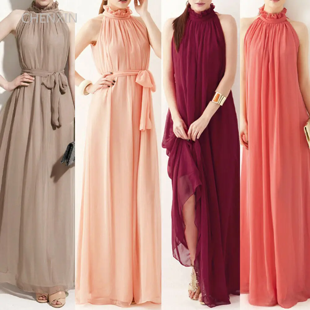 

Women Wedding Bridesmaid Evening Party Dress Ball Prom Gown Long Cocktail Dress
