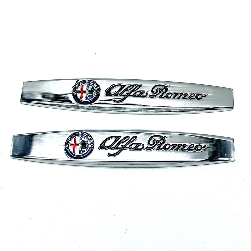 

1 шт. металлический значок для автомобиля подходит для модификации логотипа Romeo giulia Stelvio, листовая пластина, декоративная маркировка, боковы...