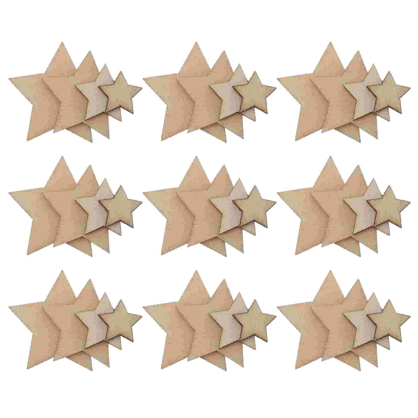 

100 PCS Craft Blanks Nativity Ornaments White Stars Crafts Nativity Crafts Accessories Unfinished Star Cutouts Mothers Day Craft