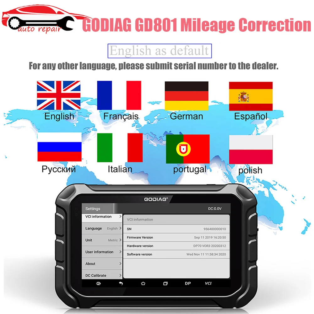 GODIAG GD801 полный одомастер чем OBDSTAR X300M программатор автомобильных ключей OBDII
