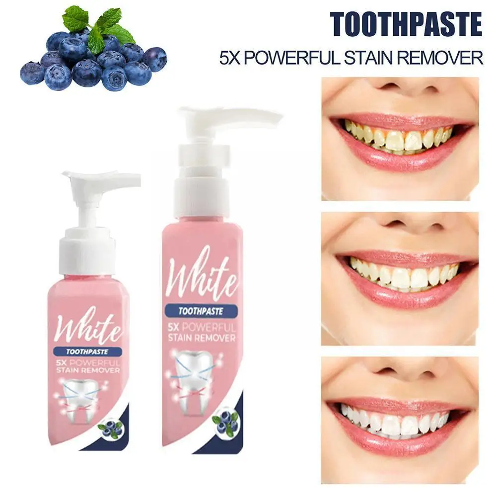 

30/50ml Blueberry Baking Soda Toothpaste Teeth Whitening Foam Mouth Stains Tooth Cleasing Enamel Mousse Teeth Removal L7p7