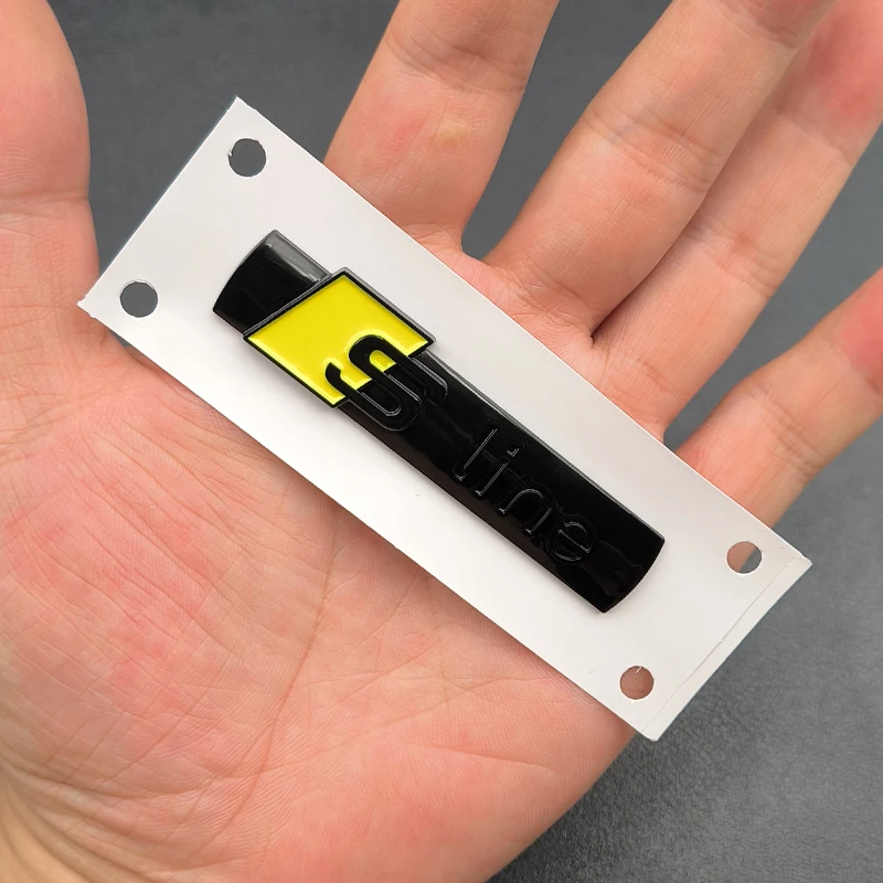 

3d ABS Chrome Black Sline Logo S Line Эмблема Автомобильная передняя решетка Значок для A3 A1 A4 A5 A6 A7 A8 RS Q2 Q5 Q7 Q3 TT S Line Аксессуары