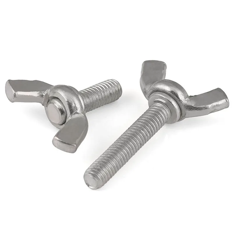 Болты с крыльями большого пальца яркие цинковые болты-бабочки ручной скрученный