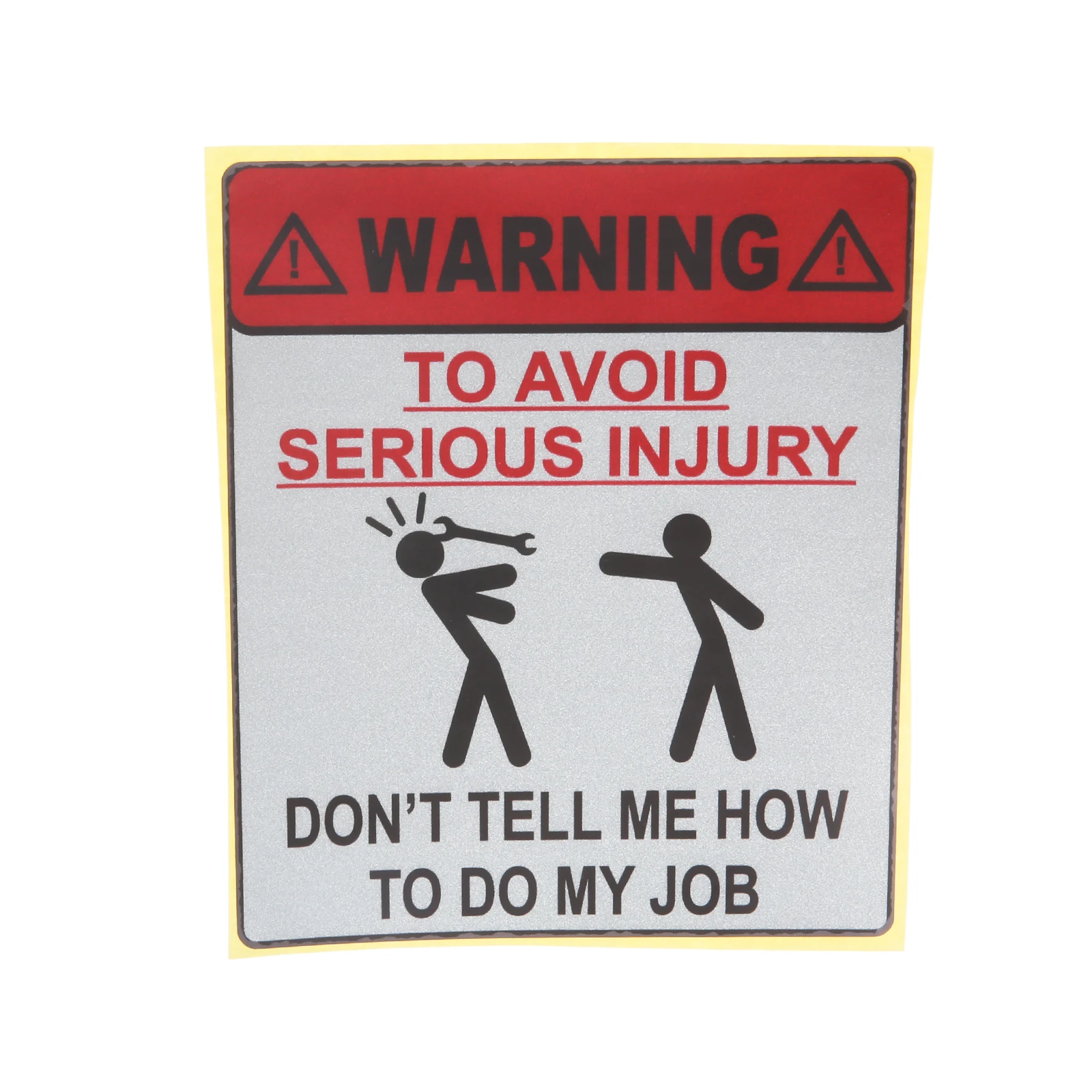 1 шт., автомобильная наклейка, чтобы избежать серьезных травм, 13,9*11,5 см