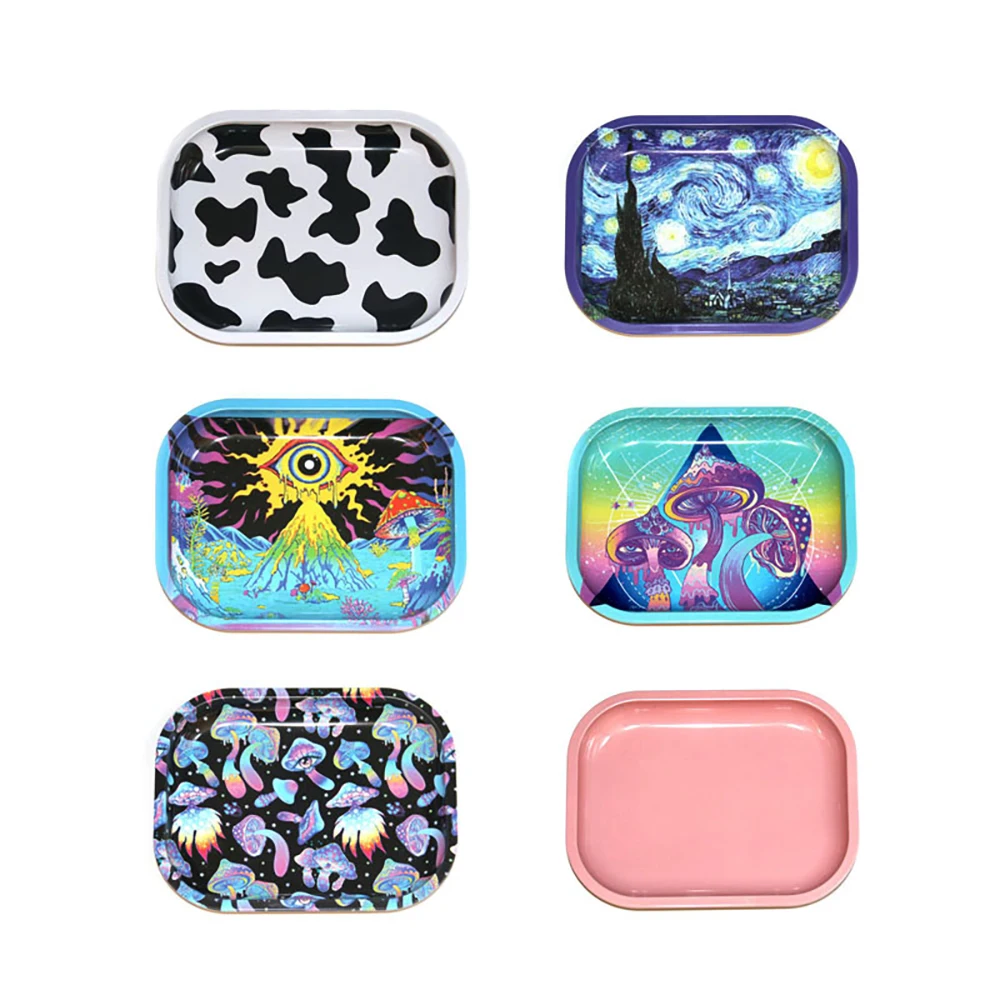 Металлический поднос для табака 18х14 см