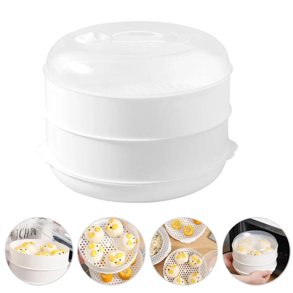 

2 Tier Microwave Steamer Microwave Steamer Steamer Double Layer Cooking