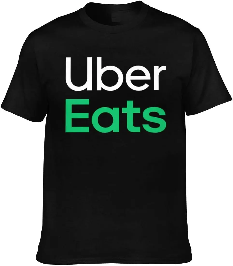 Men's Uber Eats Trend T Shirt XL Black Crew T-shirt