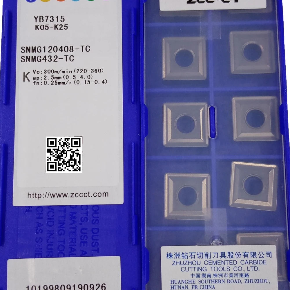 

YB7315 SNMG120408-TC YBD152C 10pcs/Lot Free Shipping ZCC carbide turning insert CNC tool snmg120408