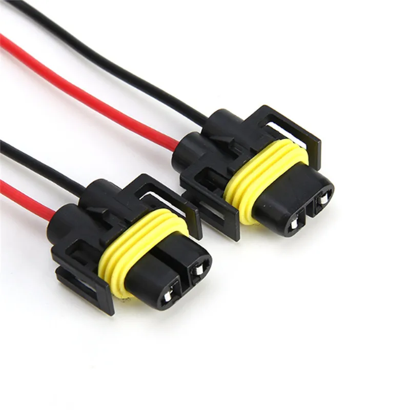 2Pc H8 H9 H11 Wiring Harness Socket Car Wire Connector Cable Plug Adapter For Foglight Head Light Lamp Bulb Light Heat Resistant