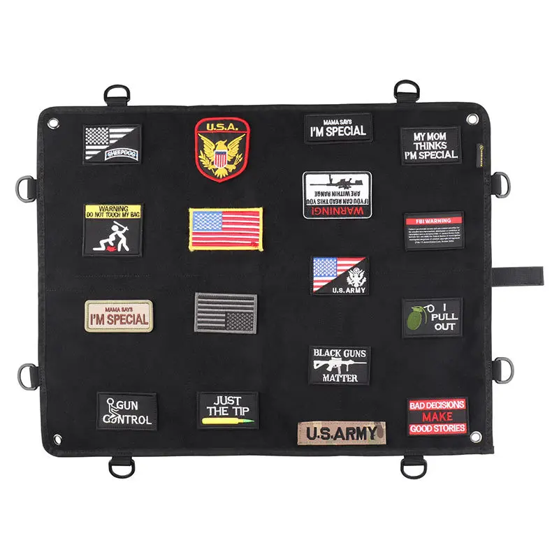 Tactical Patch Display Panel Holder Board for Military Army Combat Morale Uniform Hook and Loop Emblems