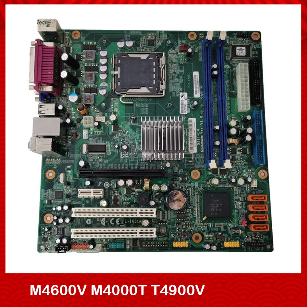 Desktop Motherboard For Lenovo M4600V M4000T T4900V G31T-LM L-IG31A Perfect Test Good Quality