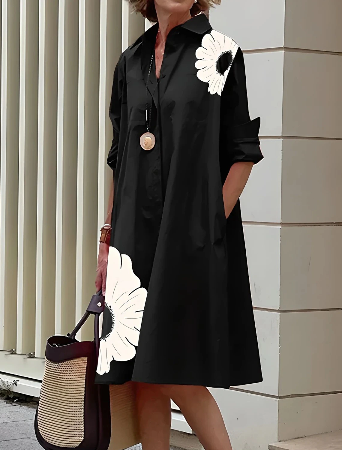 Женское летнее платье-рубашка