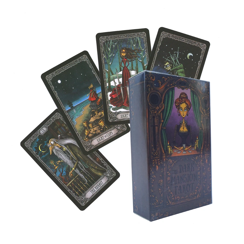 

Dark Tarot Cards Deck Box Witchcraft Fate Predictions Adult Society Games Table Game Boardgame Runes for Fortunetelling Oraculos