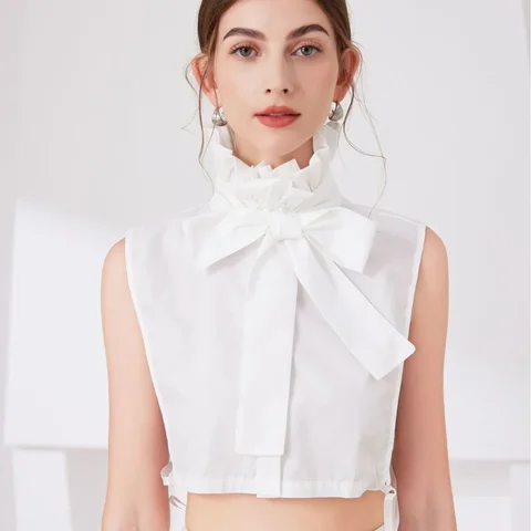 Винтажный воротник с лацканами, женский съемный ложный воротник для рубашки, женская блузка, аксессуары для одежды