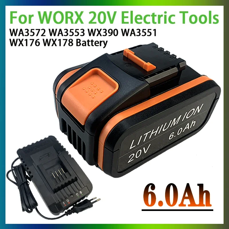 Аккумулятор для электроинструмента WORX WA3553 WG630 WG629 WX372 WX390 WX394 WX550 WX523 WX802 WX858 WX900