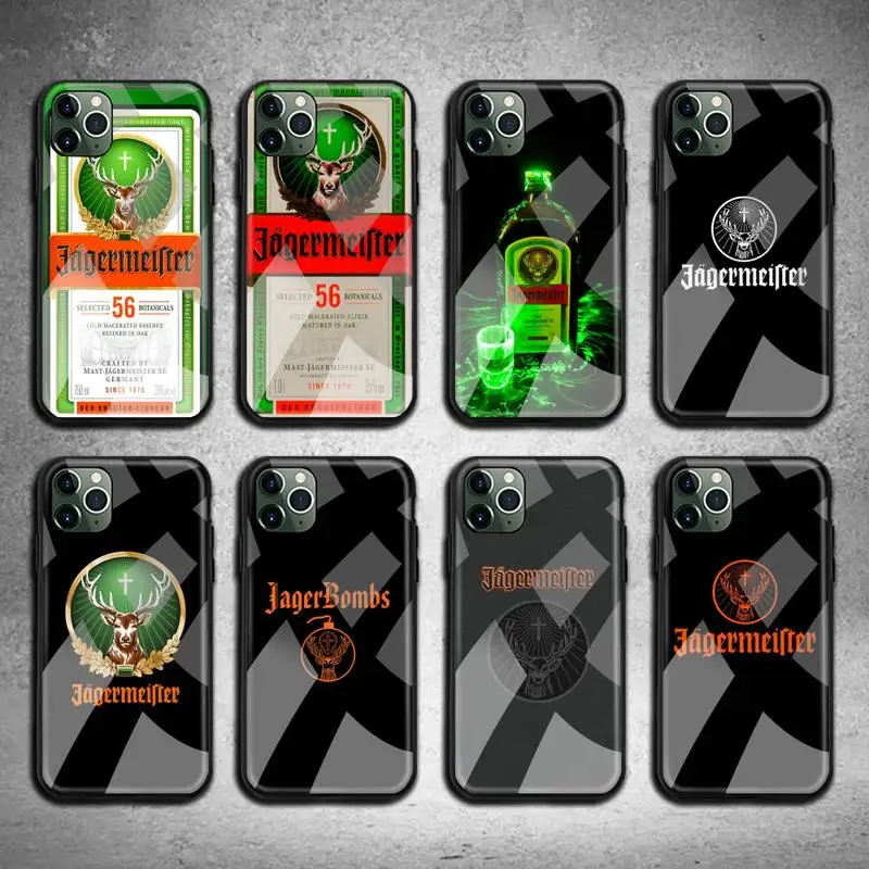 

Jagermeister logo Phone Case Tempered Glass For iPhone 13 12 11 Pro Mini XR XS MAX 8 X 7 6S 6 Plus SE 2020 cover
