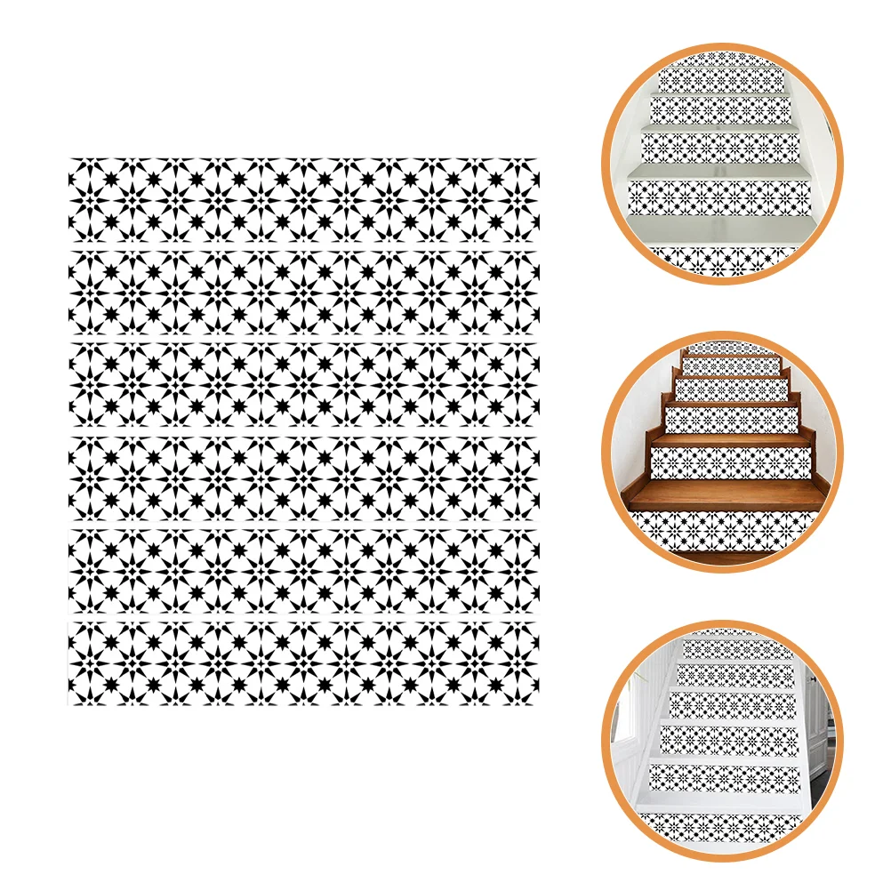 

Stair Stickers Decals Riser Tile Wallpaper Peel Stick Retro Removable Step Tiles Diy Mexican Treads Staircase Fabric Vinyl