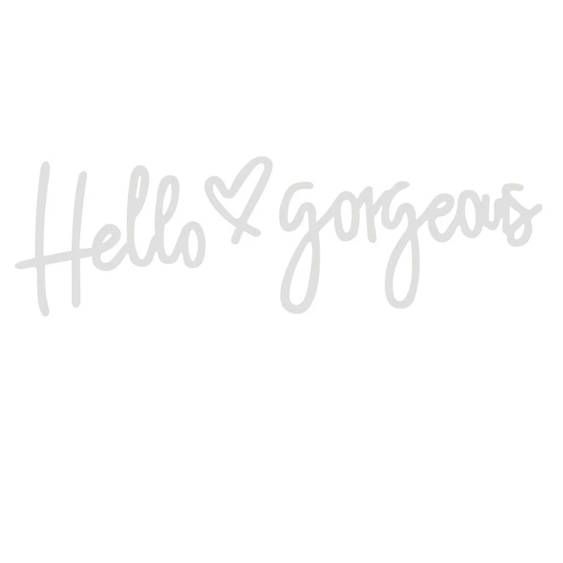 Фото Наклейка на автомобиль «Hello Gorgeous»: водонепроницаемая, солнцезащитная, виниловая, для окон, бамперов, зеркал, наружного декора и внешних аксессуаров №4
