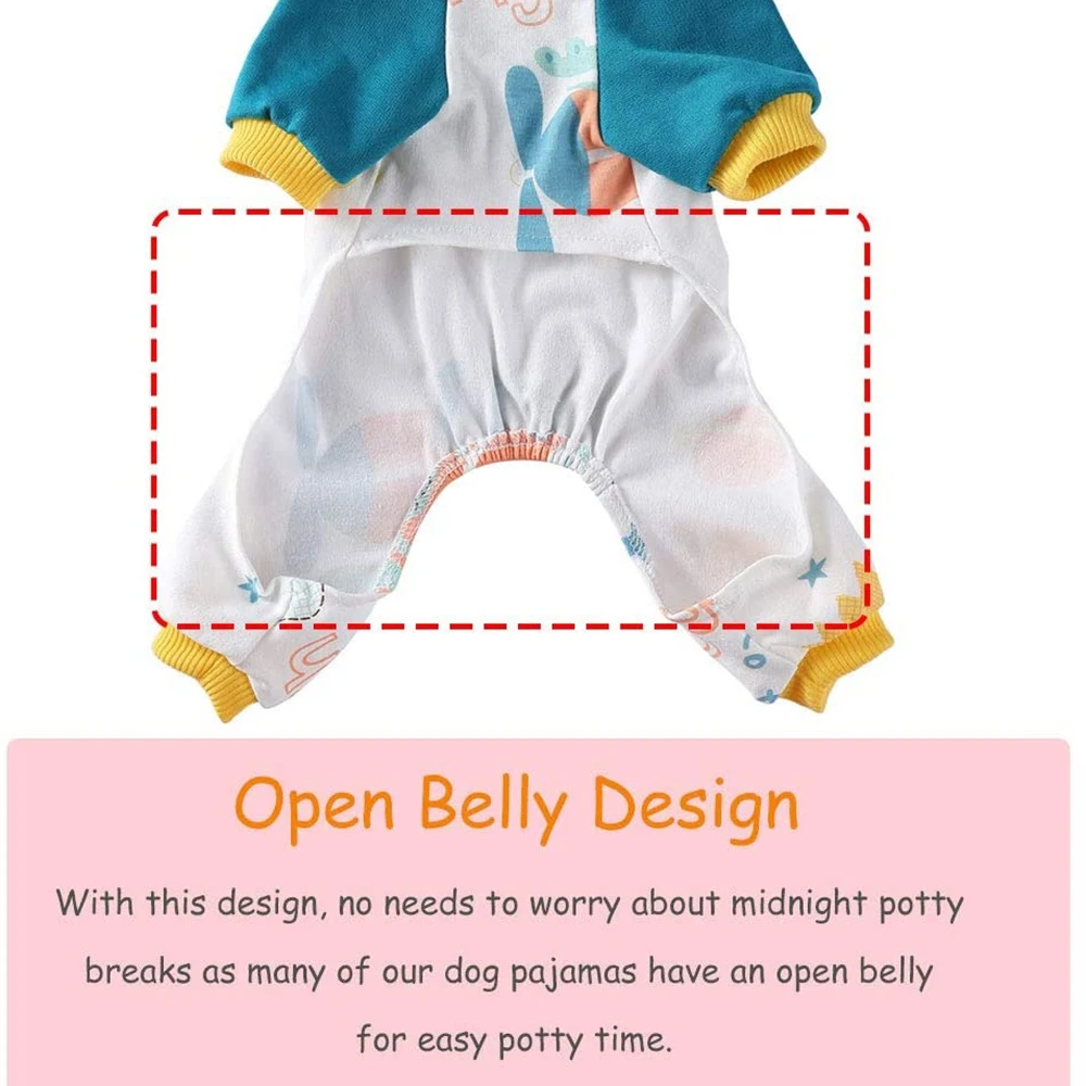 Комплект из 2 пижам для собак ночная рубашка одежда домашних животных комбинезон