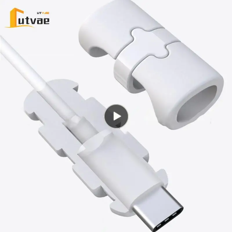 

Tight Fit Without Sliding Data Cable Protection Sleeve Protect Multiple In One Beautiful Case 6 Colors Silica Gel Anti Breaking