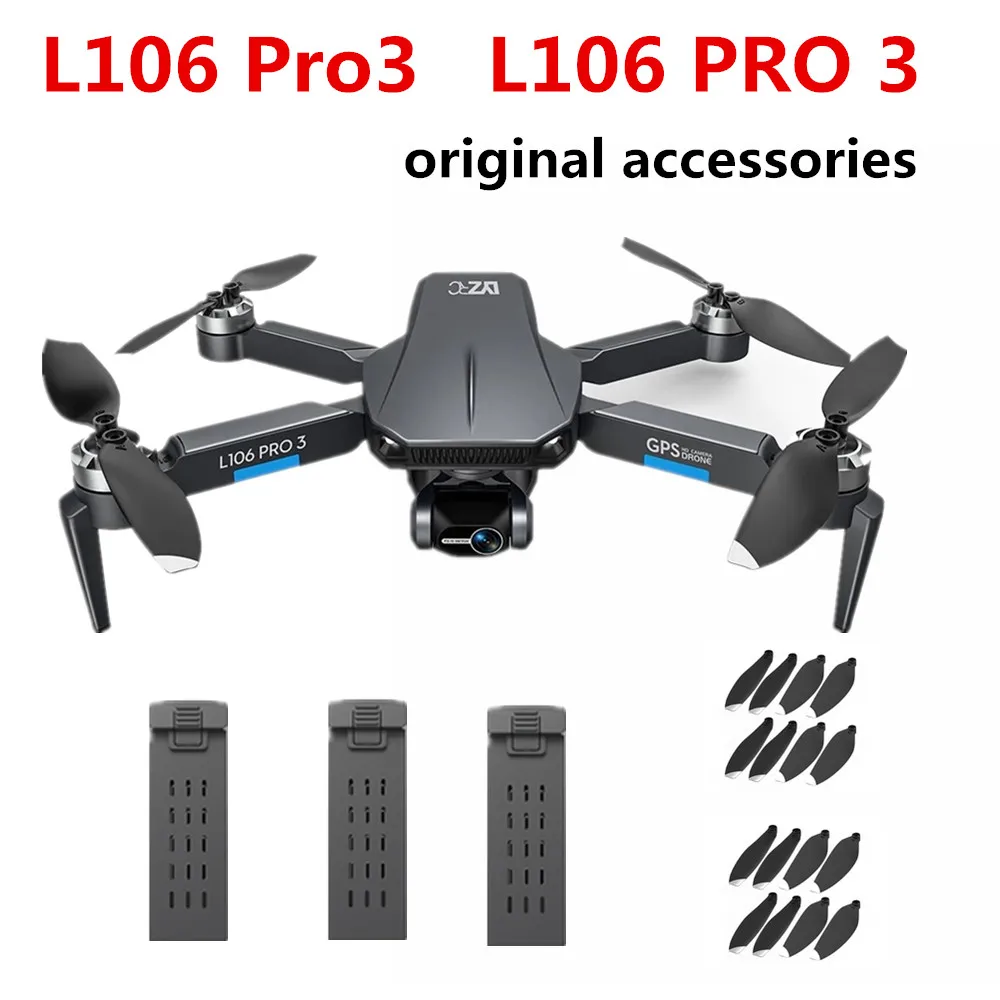 

L106 PRO 3 Drone Original Accessories 7.4V 3000MAH Battery Propeller Maple Leaf Spare Parts For L106 Pro3 Drone Battery