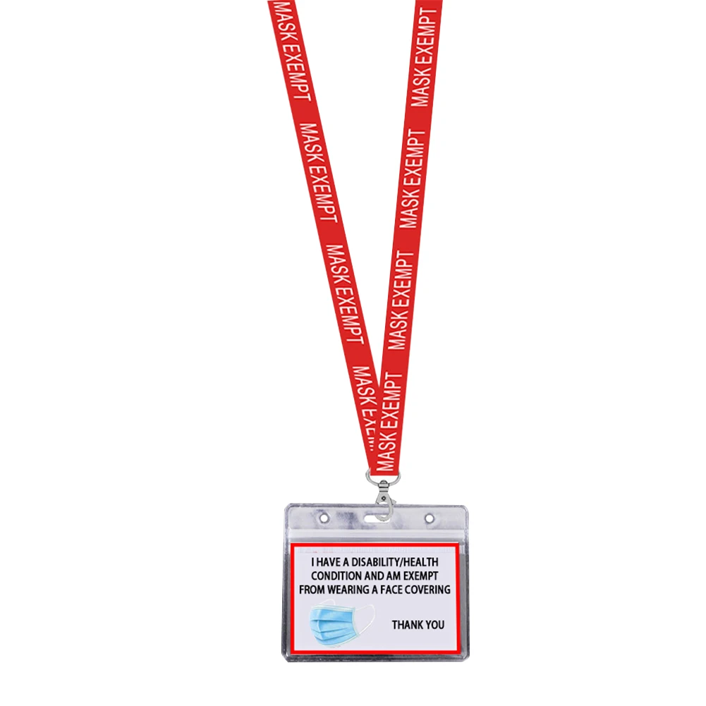 

Men Women Travel Portable Waterproof Multifunction Compact Lightweight Office Face Cover Exemption With Lanyard ID Card Holder