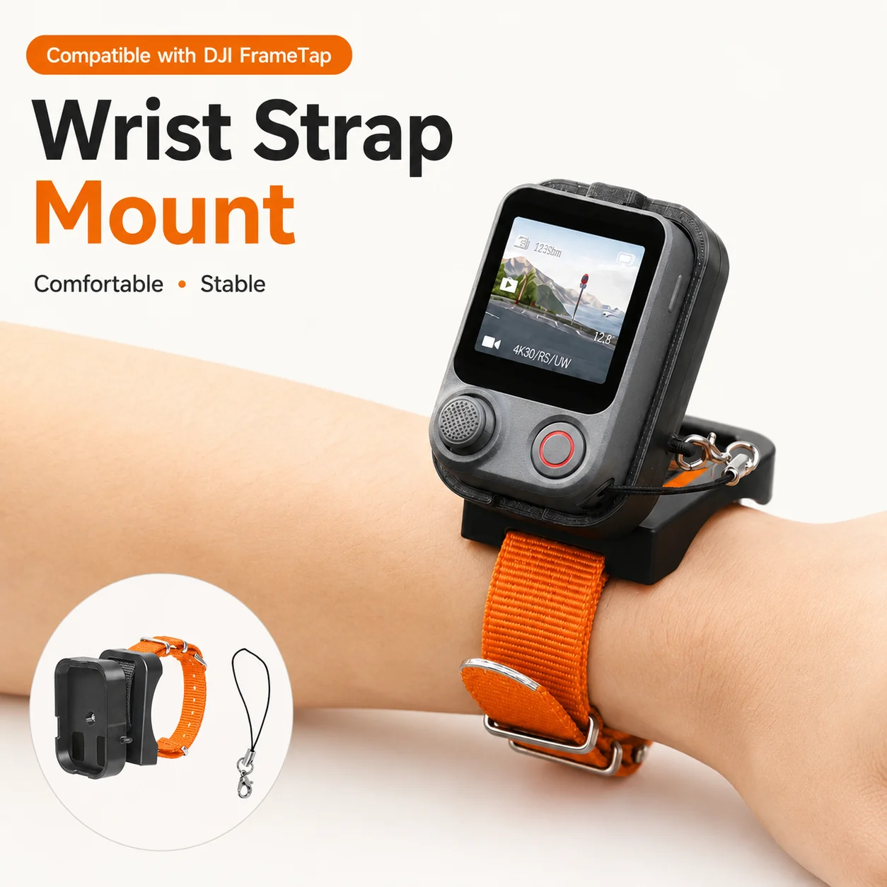 Фото Крепление-держатель для браслета DJI FrameTap Viewfinder Pocket 4 Pro Mobile 8P, магнитное быстросъемное, регулируемый ремешок-аксессуар №1