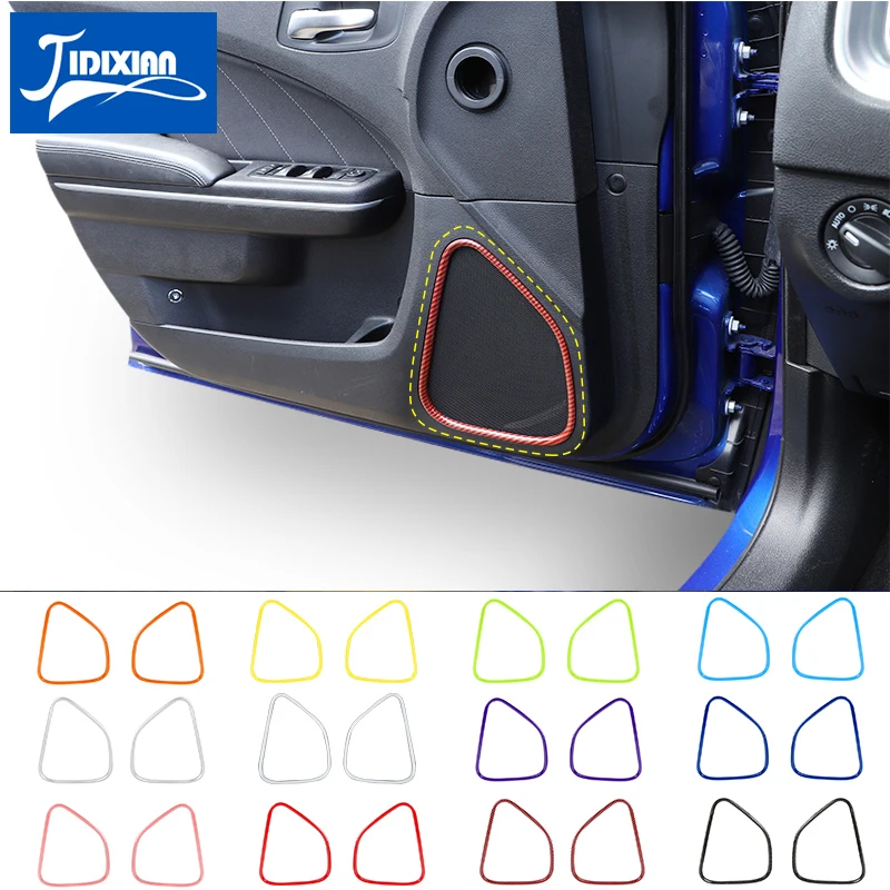 

JIDIXIAN Car Front Door Stereo Speaker Audio Sound Decoration Cover Accessories for Dodge Charger for Chrysler 300C 2011-2022