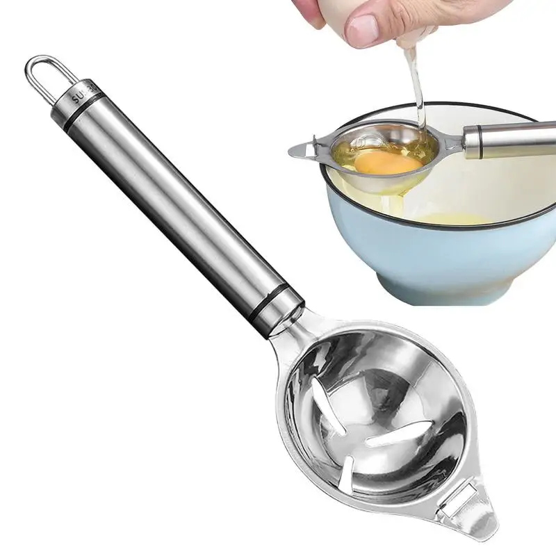 

Yolk Separator Metal Egg Strainer Egg Yolk Separator Bayonet Design Eggs White Separating Tool Egg White Yolk Filter Kitchen