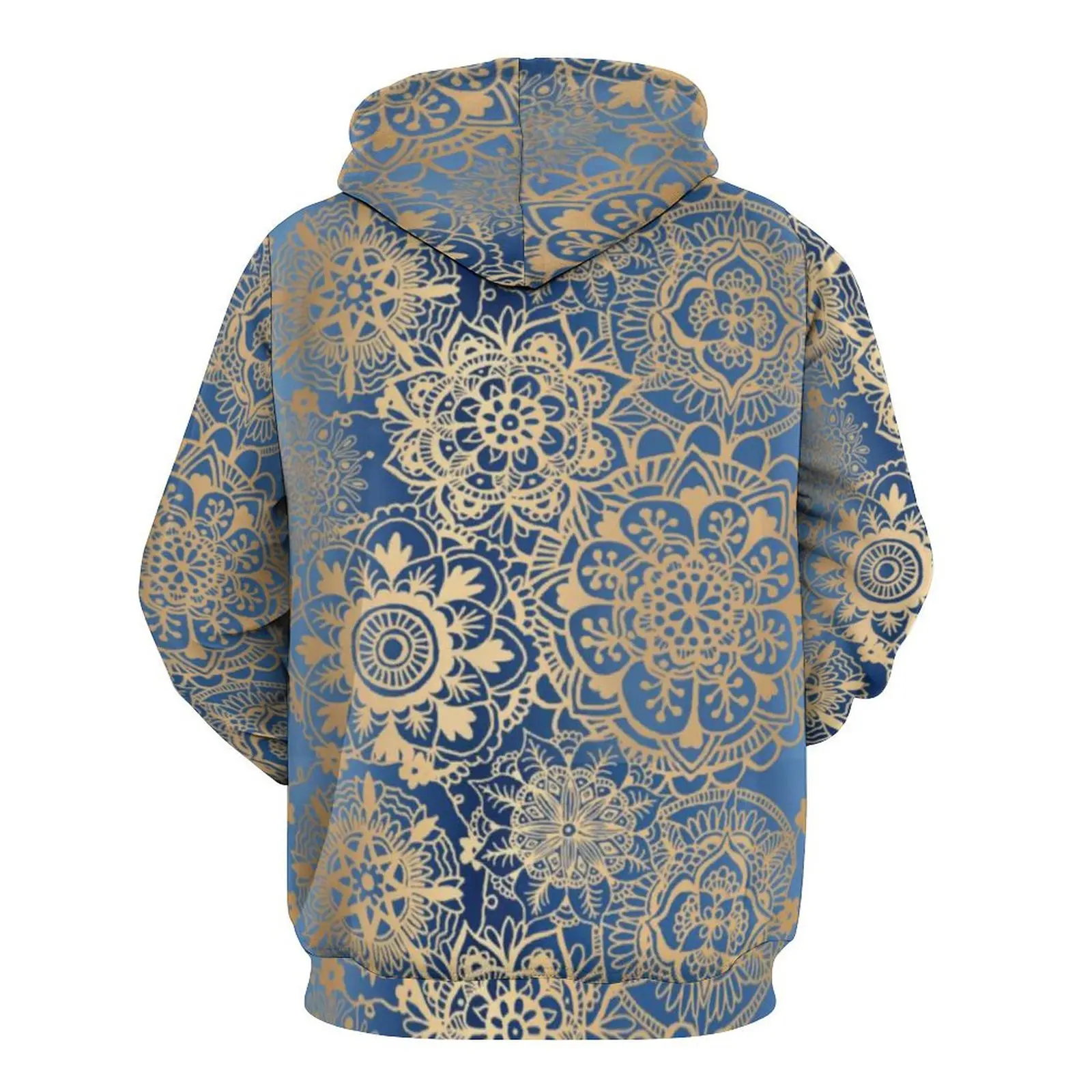 Винтажные свободные толстовки с металлическим принтом толстовка золотым узором